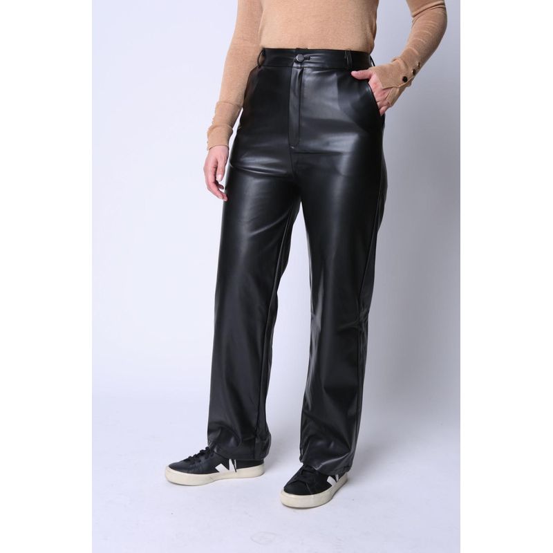 ECLIPSE - Pantalón Cuerina Magdalena Negro Eclipse ECLIPSE
