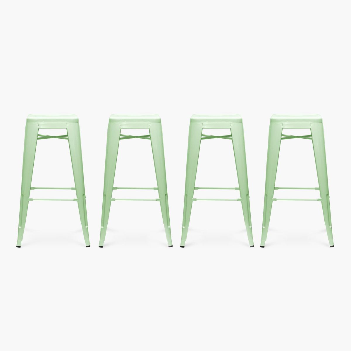 FORM DESIGN - Pack 4 Taburetes Tolix 77 Asiento Metal Menta