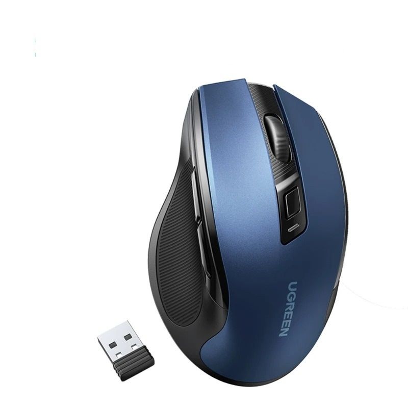 UGREEN - MOUSE INALAMBRICO 24GHZ+ ERGONOMICO AZUL UGREEN MU006