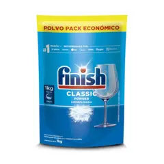 FINISH - Detergente en Polvo Lavavajillas Doypack 1 Kg