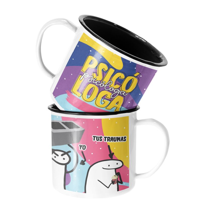 SM - Taza Enlozada Lechera Psicologo Regalo Psicologo Profesion SM