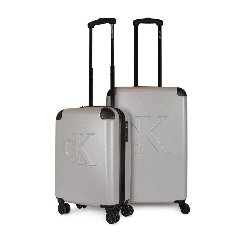 CALVIN KLEIN - Pack 2 maletas Cadillac S cabina 10kg + mediana 20kg gris