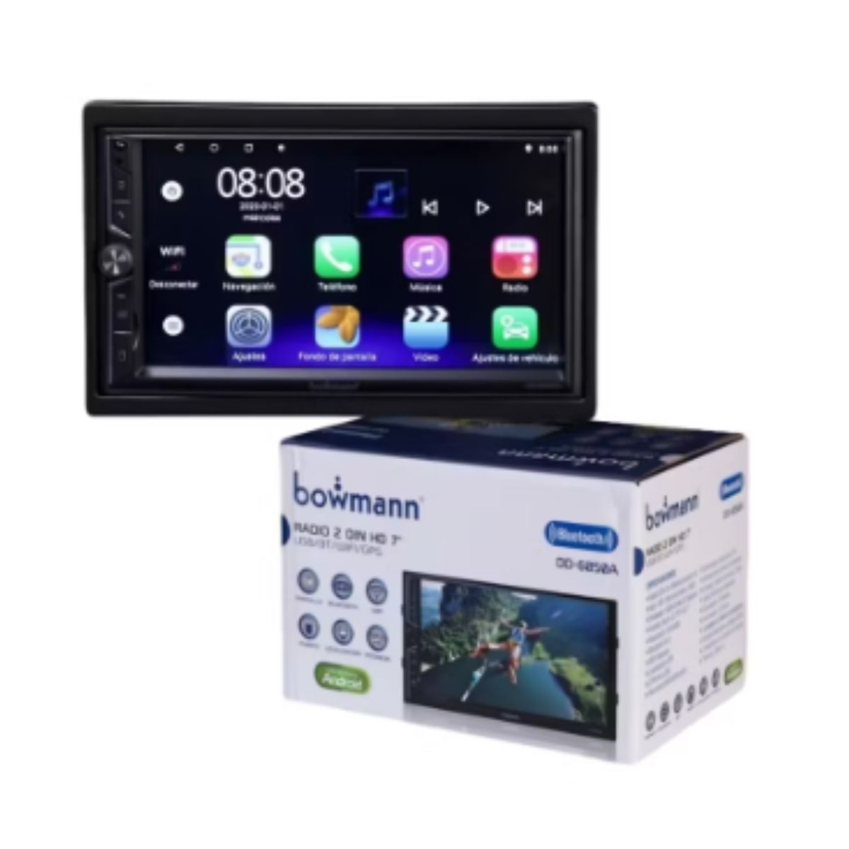 BOWMANN - RADIO DE AUTO BOWMANN  PANTALLA 7" TACTIL MODELO: DD -6050A BT