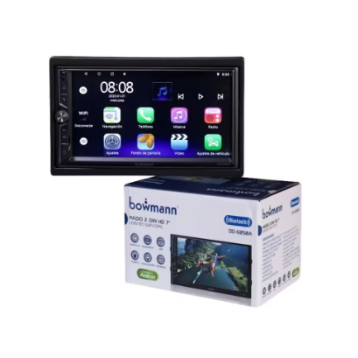 BOWMANN - RADIO DE AUTO BOWMANN  PANTALLA 7" TACTIL MODELO: DD -6050A BT