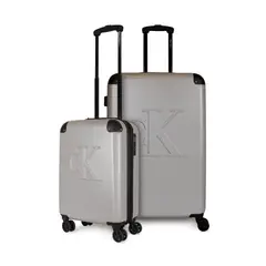 CALVIN KLEIN - Pack 2 maletas Cadillac S de cabina 10kg + grande 23kg gris