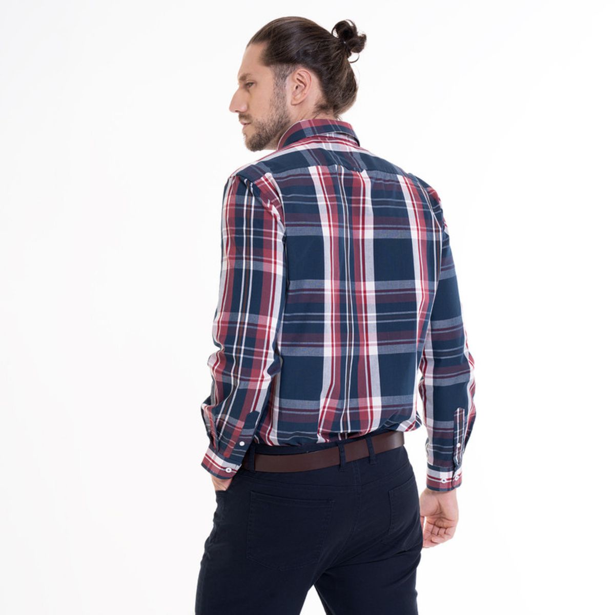 POTROS - Camisa Trevira Fantasía Azul Marino POTROS