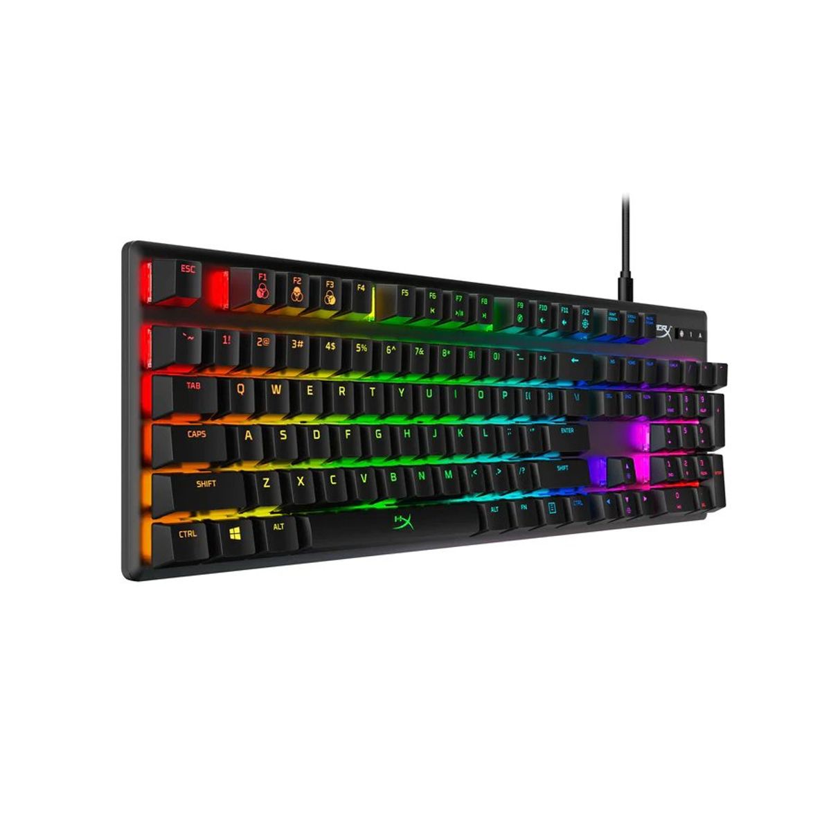 HYPERX - Teclado Gamer Mecánico Hyper X Alloy Origins RGB Switch Red Inglés