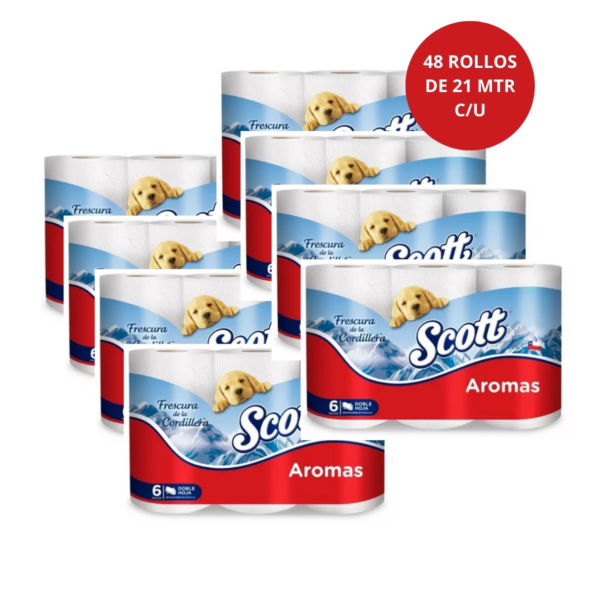 SCOTT - Papel Higiénico Scott Aromas 48 Unidades Doble Hoja