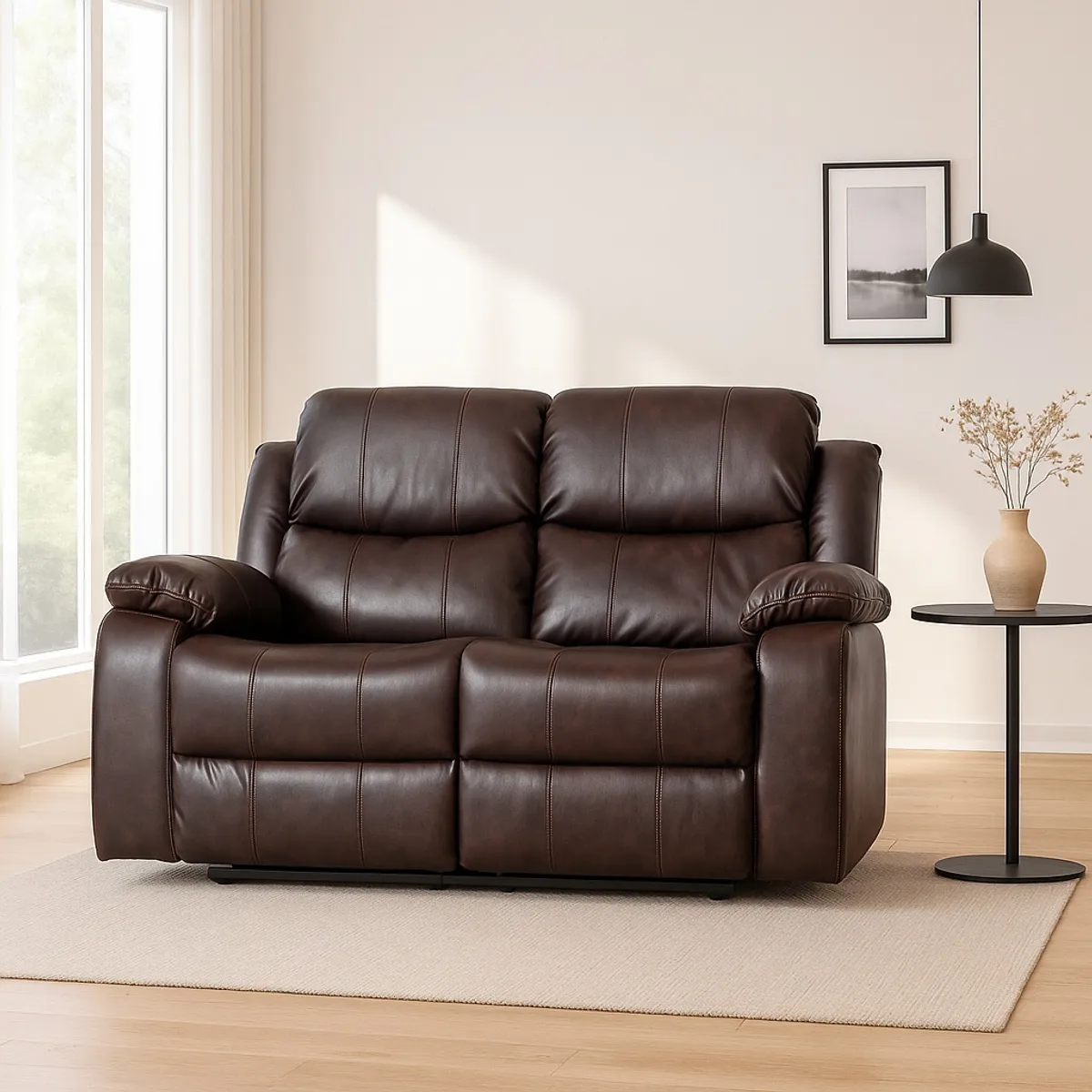 SWEET HOGAR - Berger reclinlable 2 cuerpos color brown dark