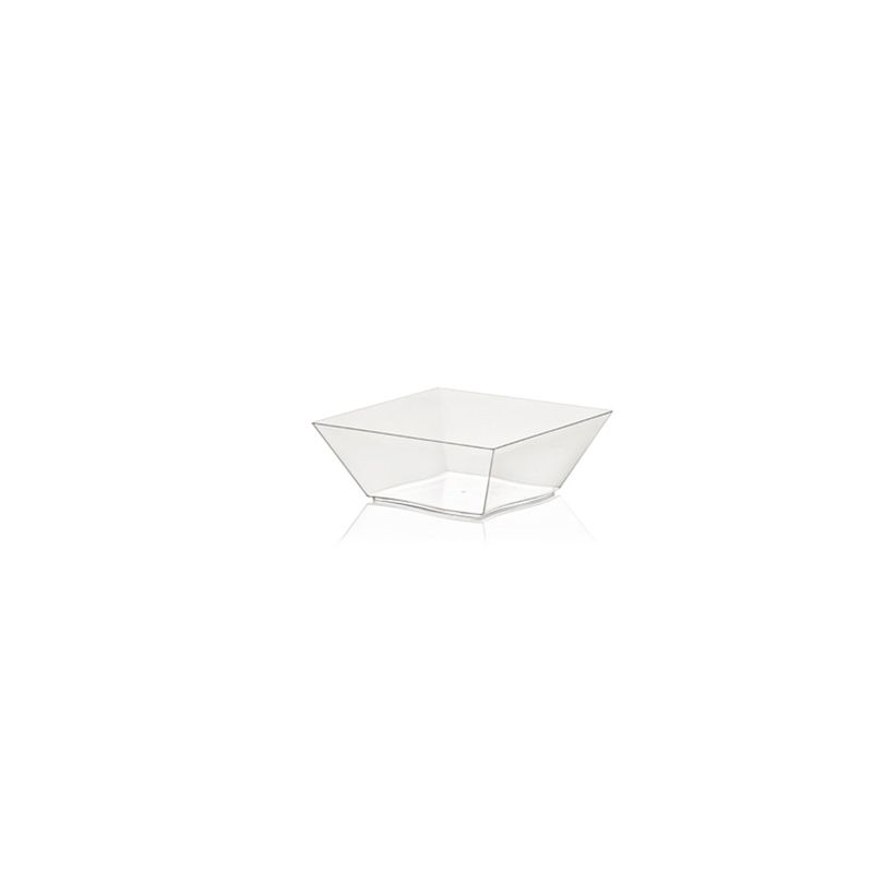 IMAHE - Recipiente Set de 25 recipiente envase cuadrado modelo ps poliestireno vanity 900 cc. GENERICO