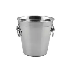 IMAHE - HIELERA ACERO INOX CON ARGOLLA 12 X11 CM