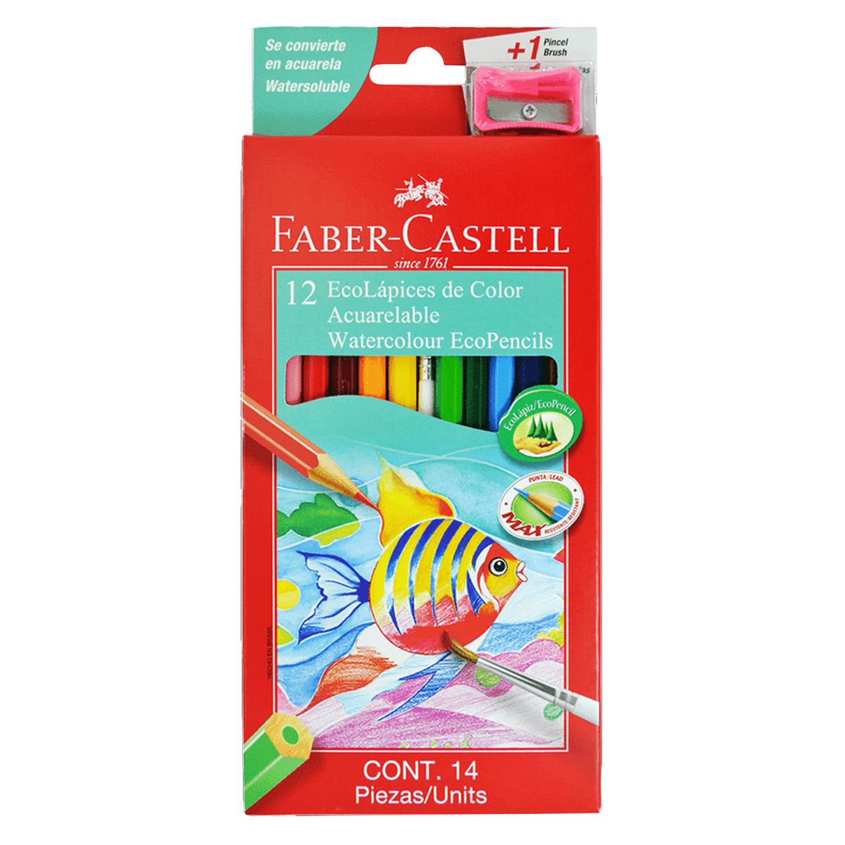FABER-CASTELL - EcoLápices Acuarelables Faber-Castell 12 Colores