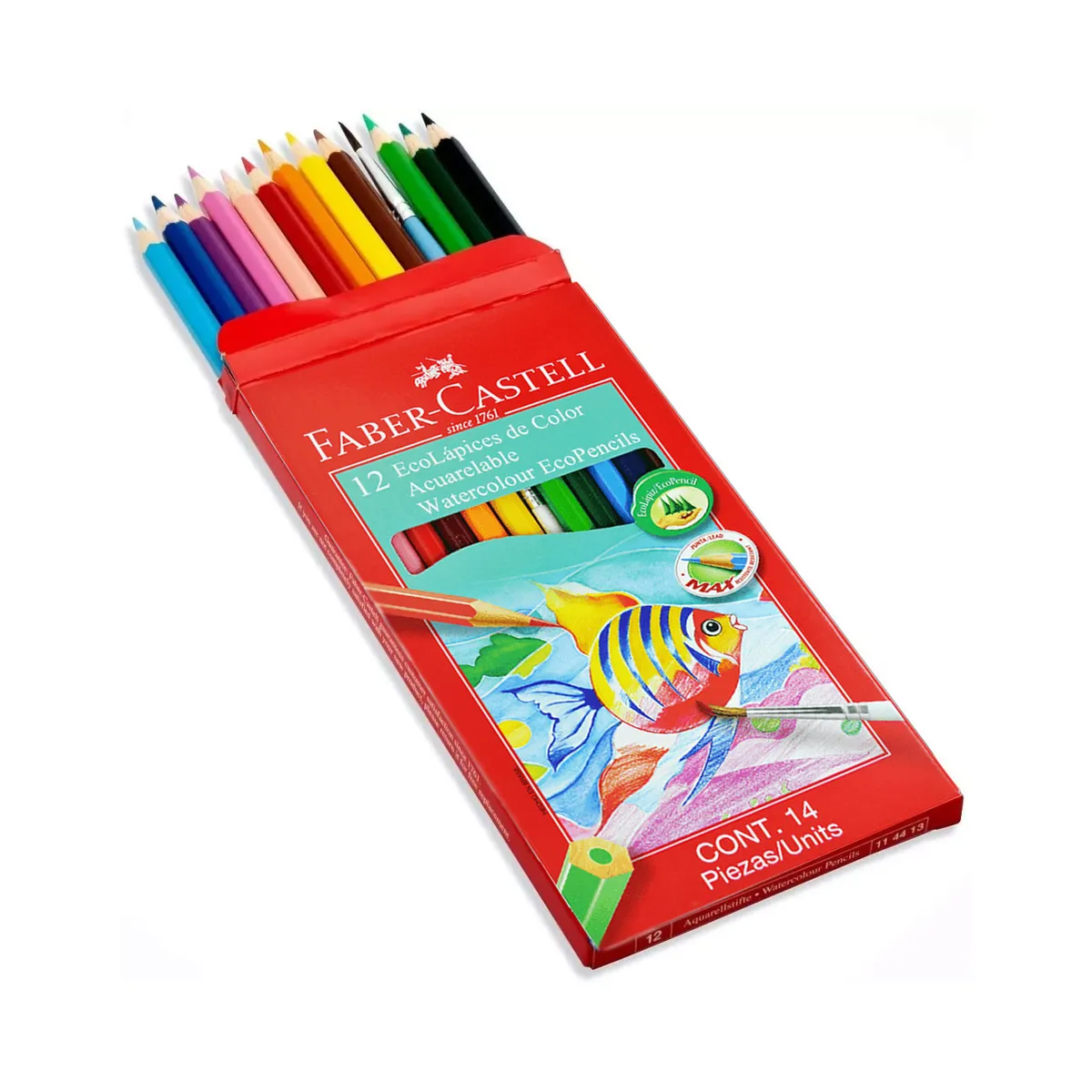 FABER-CASTELL - EcoLápices Acuarelables Faber-Castell 12 Colores