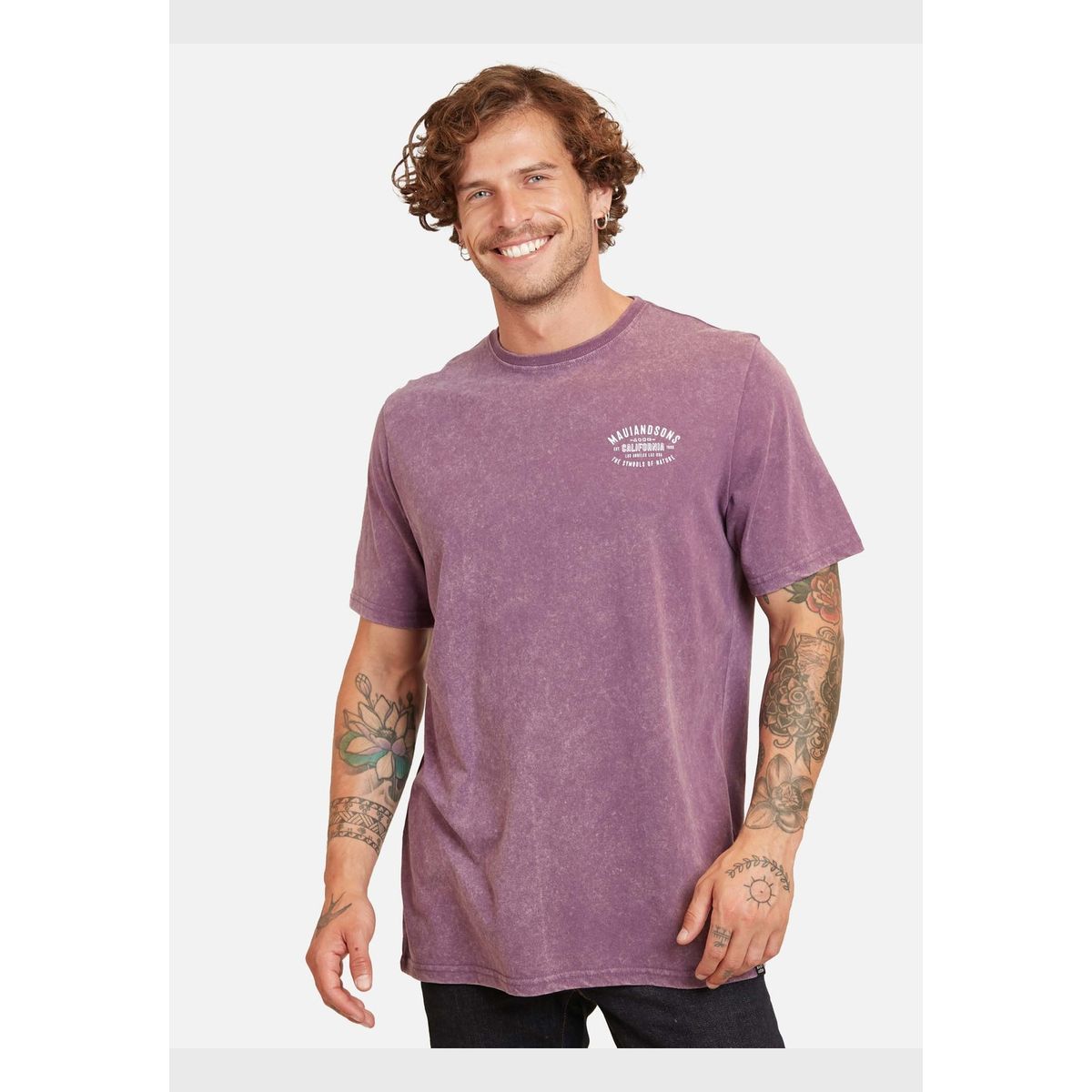 MAUI AND SONS - Polera The Symbols Of Nature Burdeo Hombre Maui And Sons