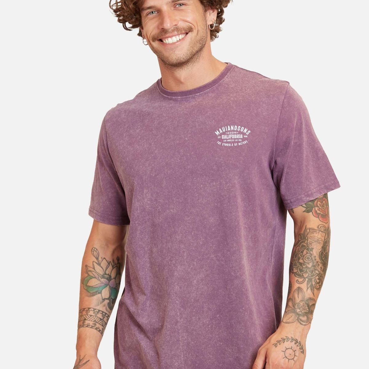 MAUI AND SONS - Polera The Symbols Of Nature Burdeo Hombre Maui And Sons