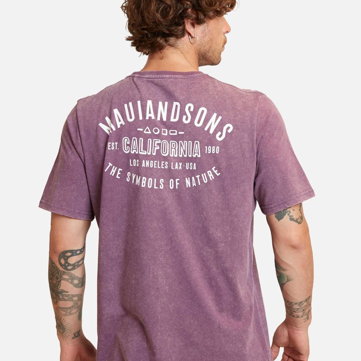 MAUI AND SONS - Polera The Symbols Of Nature Burdeo Hombre Maui And Sons