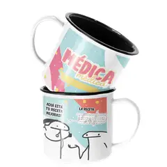 SM - Taza Enlozada Lechera Medica Regalo Medica Profesion - Blanco