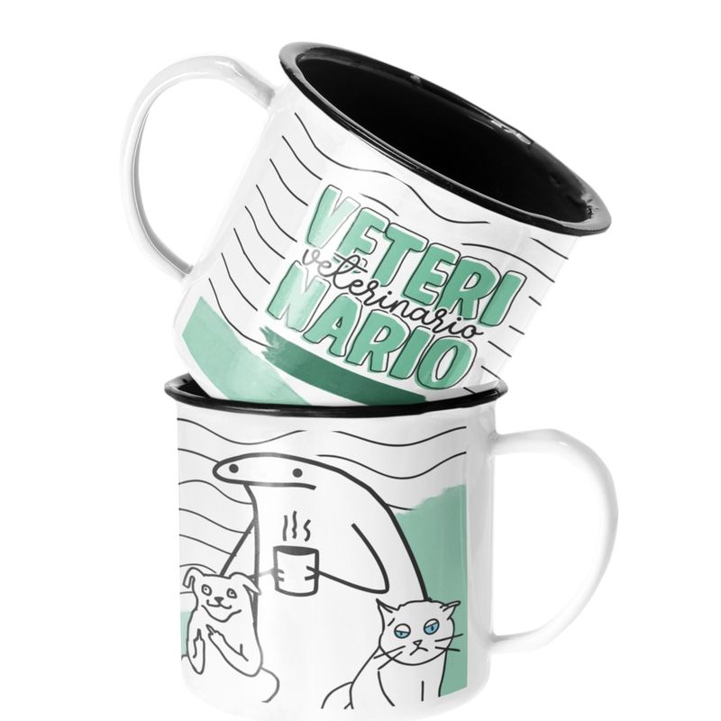 SM - Taza Enlozada Lechera Veterinario Regalo Veterinario Hombre SM