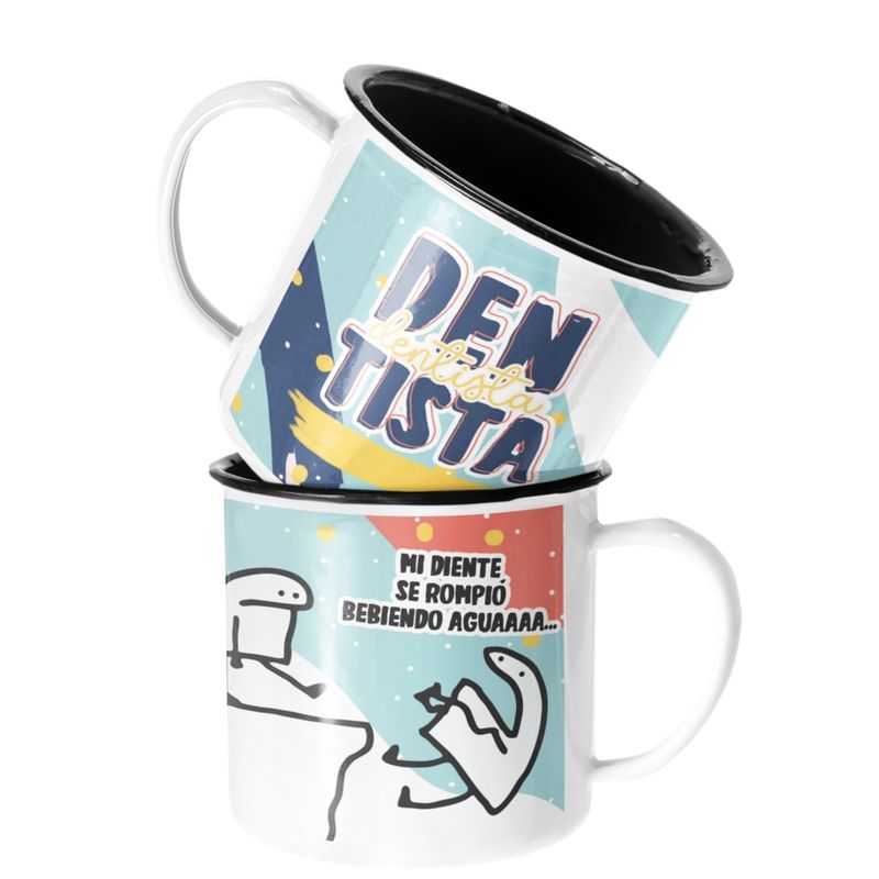 SM - Taza Enlozada Lechera Dentista Regalo Profesion Hombre SM