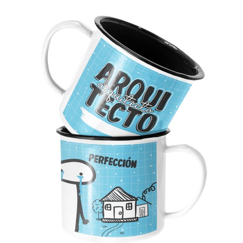SM - Taza Enlozada Lechera Arquitecto Regalo Arquitecto Profesion SM