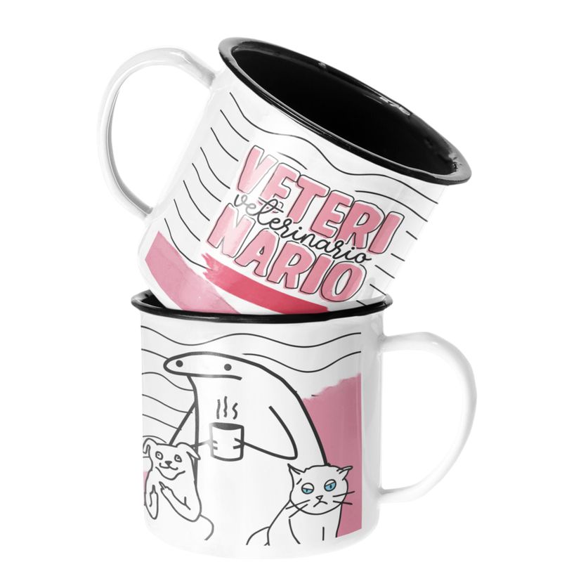SM - Taza Enlozada Lechera Veterinario Regalo Veterinario Mujer - Blanco