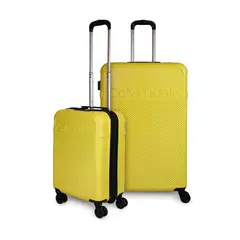 CALVIN KLEIN - Pack 2 maletas Expression S 10kg + L 23kg amarilla