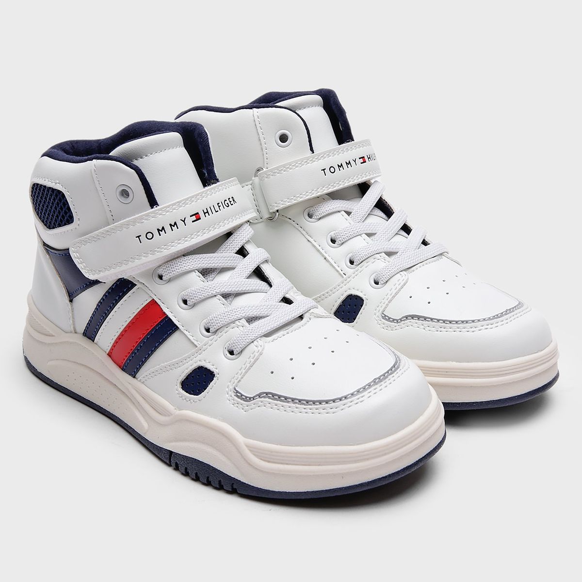TOMMY HILFIGER - Zapatillas Caña Alta Con Velcro Niño Blanco Tommy Hilfiger