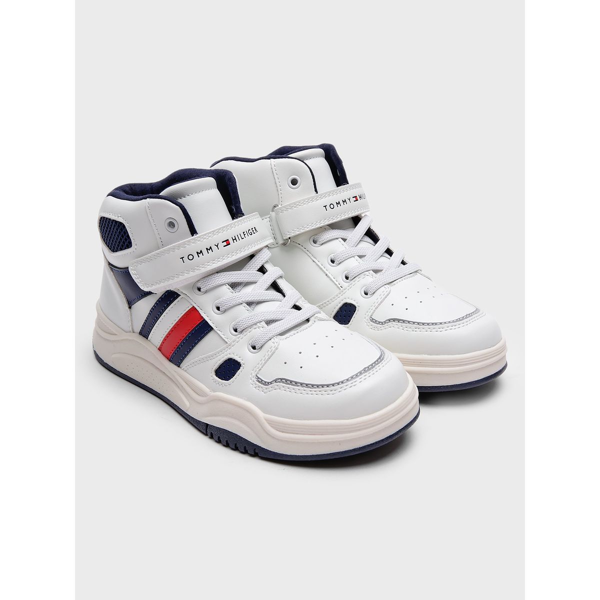 TOMMY HILFIGER - Zapatillas Caña Alta Con Velcro Niño Blanco Tommy Hilfiger