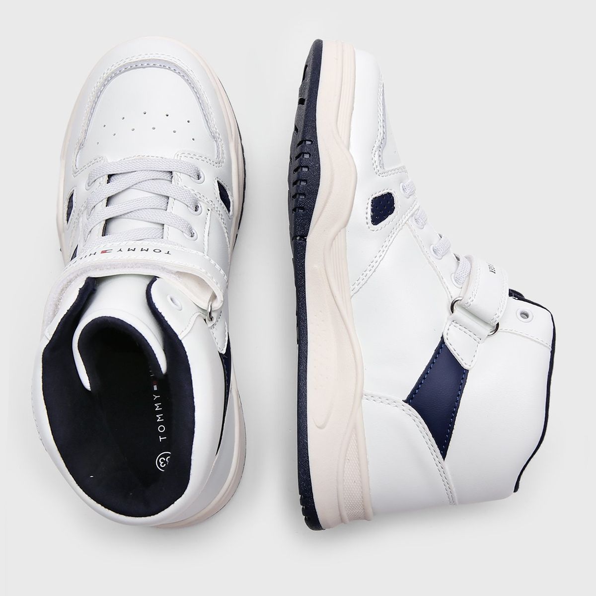TOMMY HILFIGER - Zapatillas Caña Alta Con Velcro Niño Blanco Tommy Hilfiger