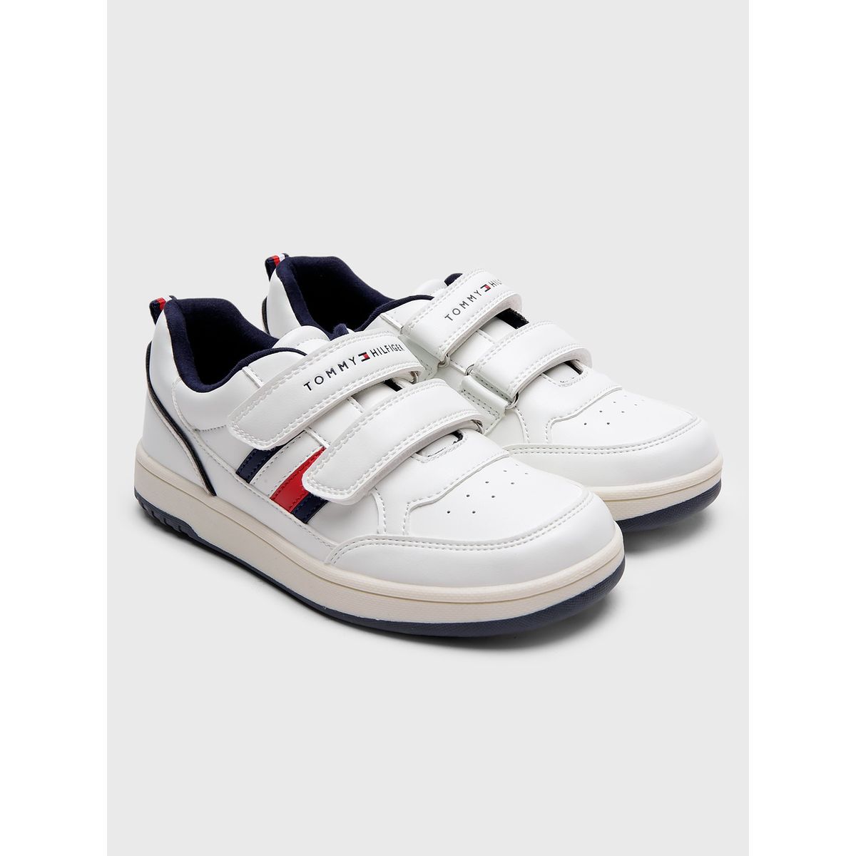 TOMMY HILFIGER - Zapatillas Con Velcro Stripe Logo Niño Blanco Tommy Hilfiger