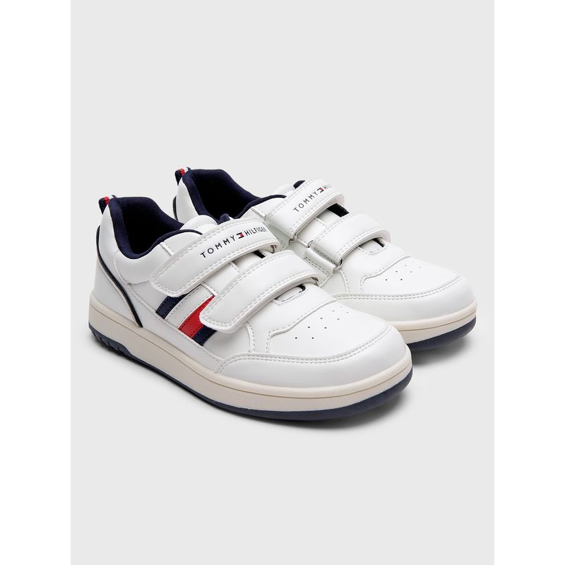 TOMMY HILFIGER - Zapatillas Con Velcro Stripe Logo Niño Blanco Tommy Hilfiger