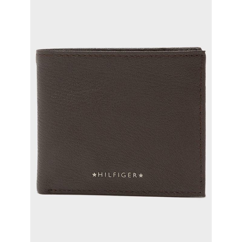 TOMMY HILFIGER - Billetera De Cuero Billfold Café Tommy Hilfiger