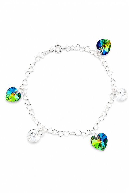 Pulsera Romance Plata 925 creado con cristales de Swarovski Vitral Medium Plateado TALLA UNICA
