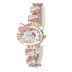 BRO TOUMI - Reloj Hallokitty Correa Magnética Piedras-Rosa