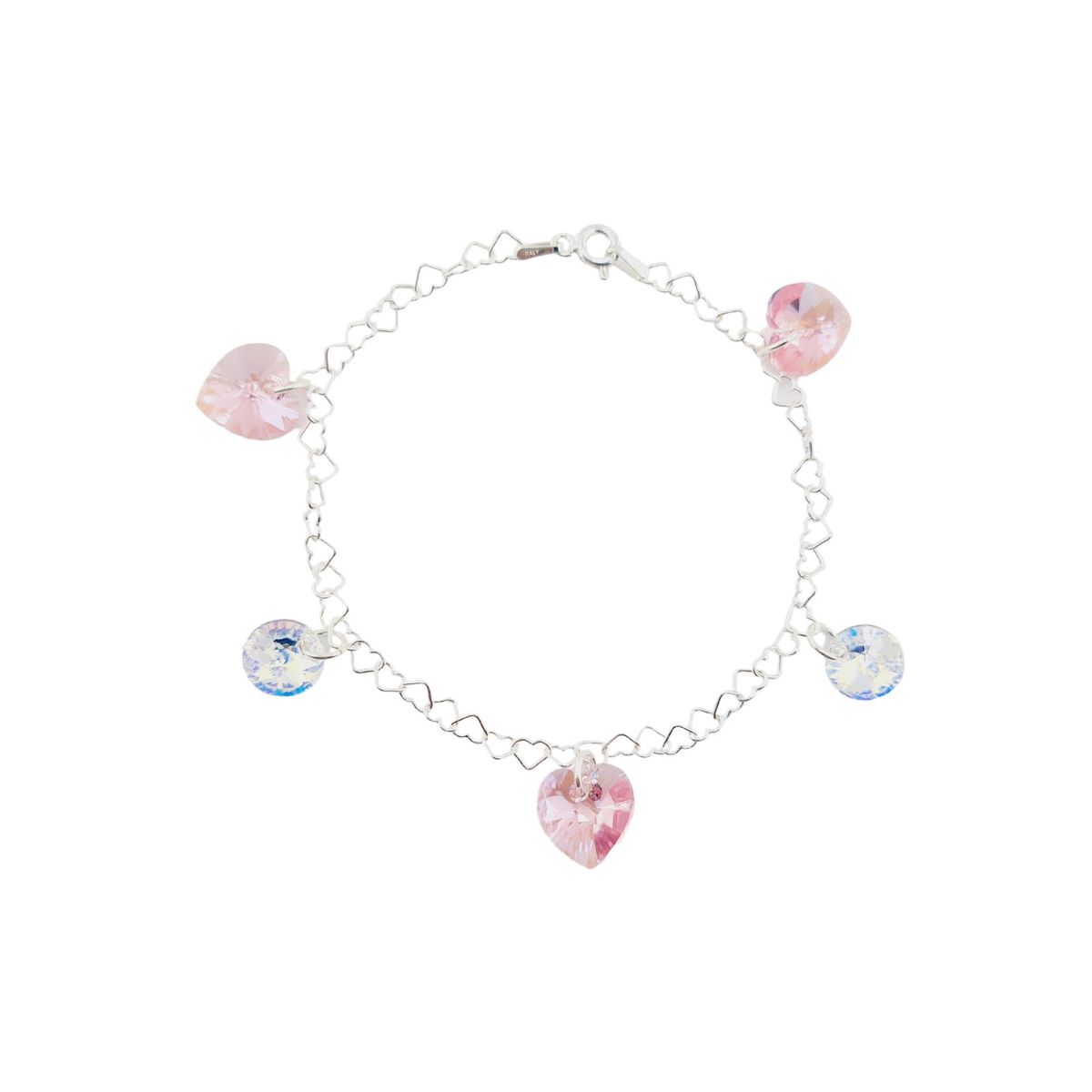 JOYAS MONTERO - Pulsera Romance Plata 925 creado con cristales de Swarovski® Rose