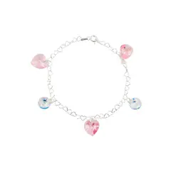 JOYAS MONTERO - Pulsera Romance Plata Italiana 925 Cristal Genuino Rose Shimmer