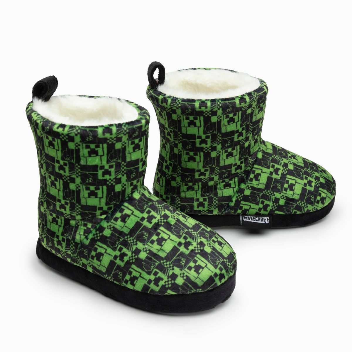 MINECRAFT - Pantufla Bota Niño Rotativo Verde Minecraft