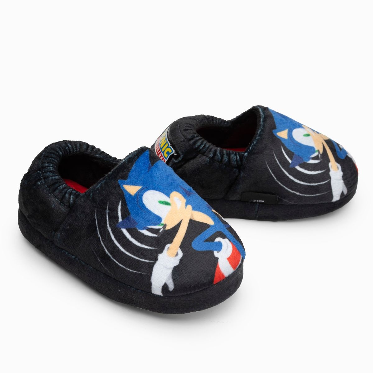 SONIC - Pantufla Niño Grande Negro Sonic