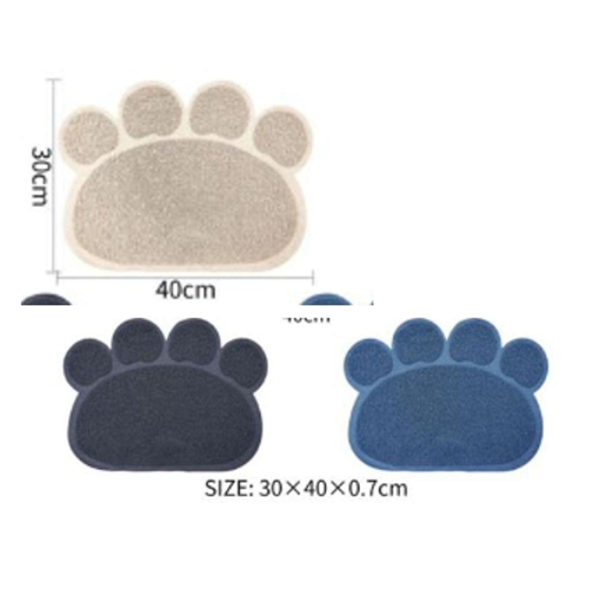 GENERICO - Alfombra Multifuncional Para Mascotas Azul 30x40cm