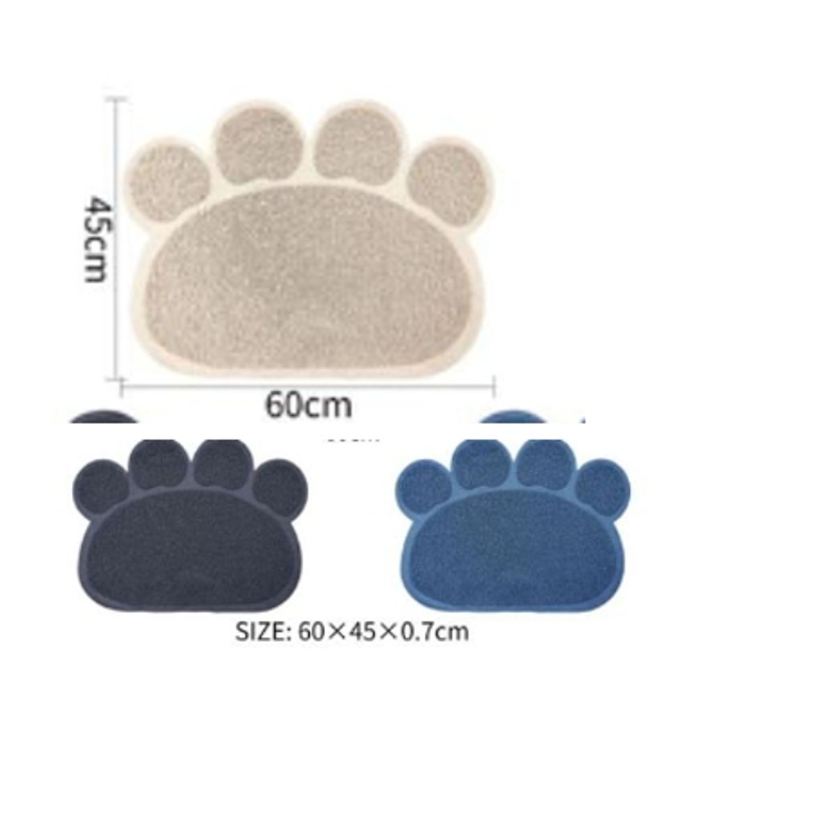 GENERICO - Alfombra Multifuncional Para MascotasAzul 45x60cm