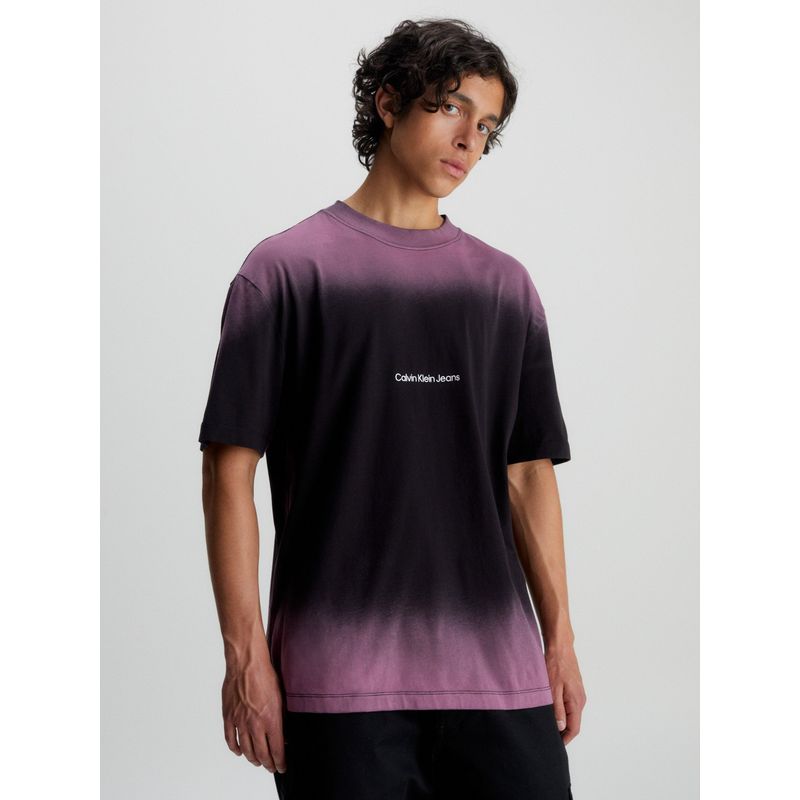 CALVIN KLEIN - Polera Institutional Spray Morado Calvin Klein