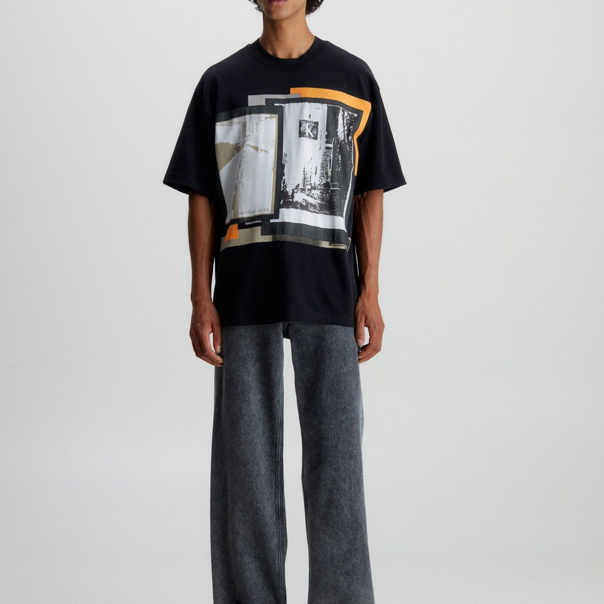 CALVIN KLEIN - Polera Connected Layer Negro Calvin Klein