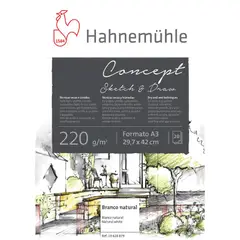 HAHNEMUHLE - Block Dibujo Hahnemühle Concept 220gr 20hjs A3 (29 x 42 cm)