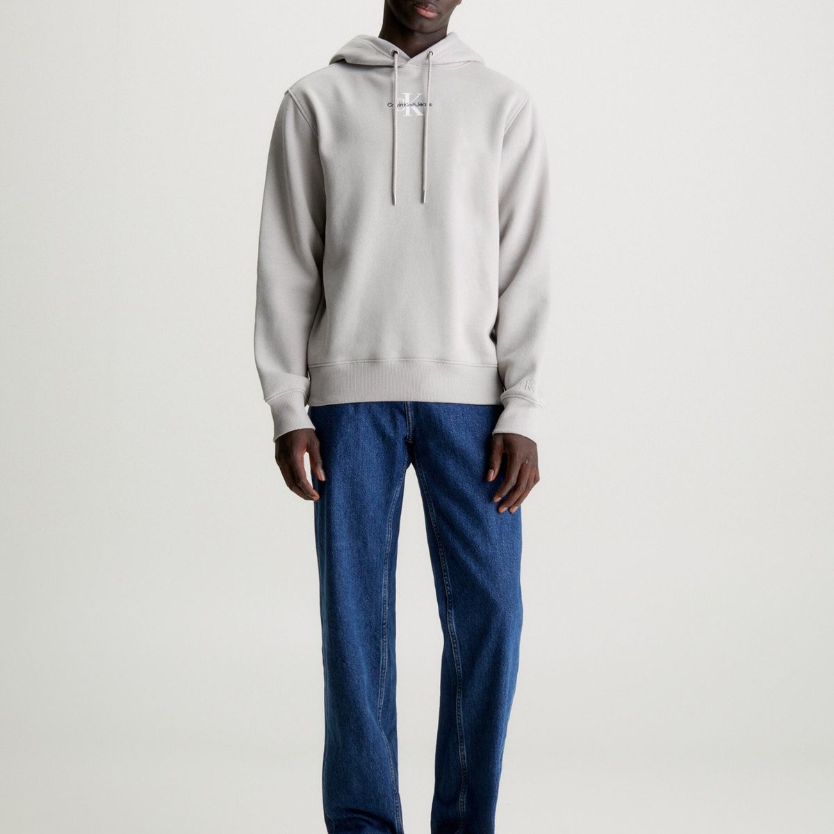 CALVIN KLEIN - Polerón con Gorro Monologo Gris Calvin Klein