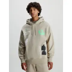 CALVIN KLEIN - Polerón con Gorro Future Fade Beige