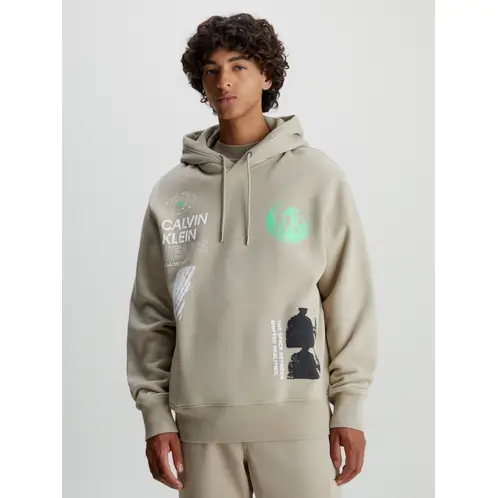 CALVIN KLEIN - Polerón con Gorro Future Fade Beige