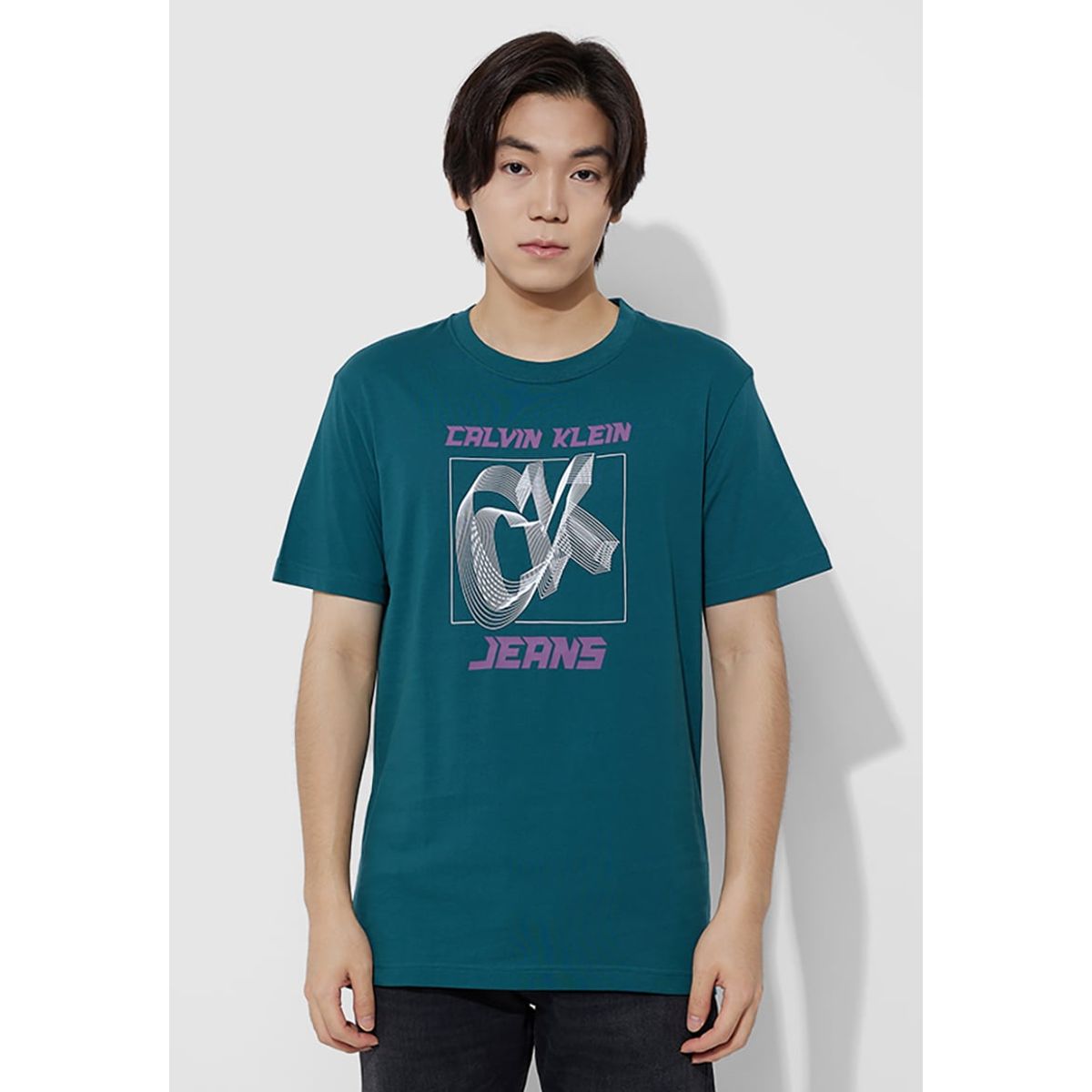 CALVIN KLEIN - Polera 3D Ck Future Fade Verde Calvin Klein