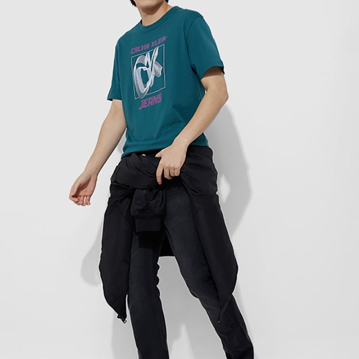 CALVIN KLEIN - Polera 3D Ck Future Fade Verde Calvin Klein