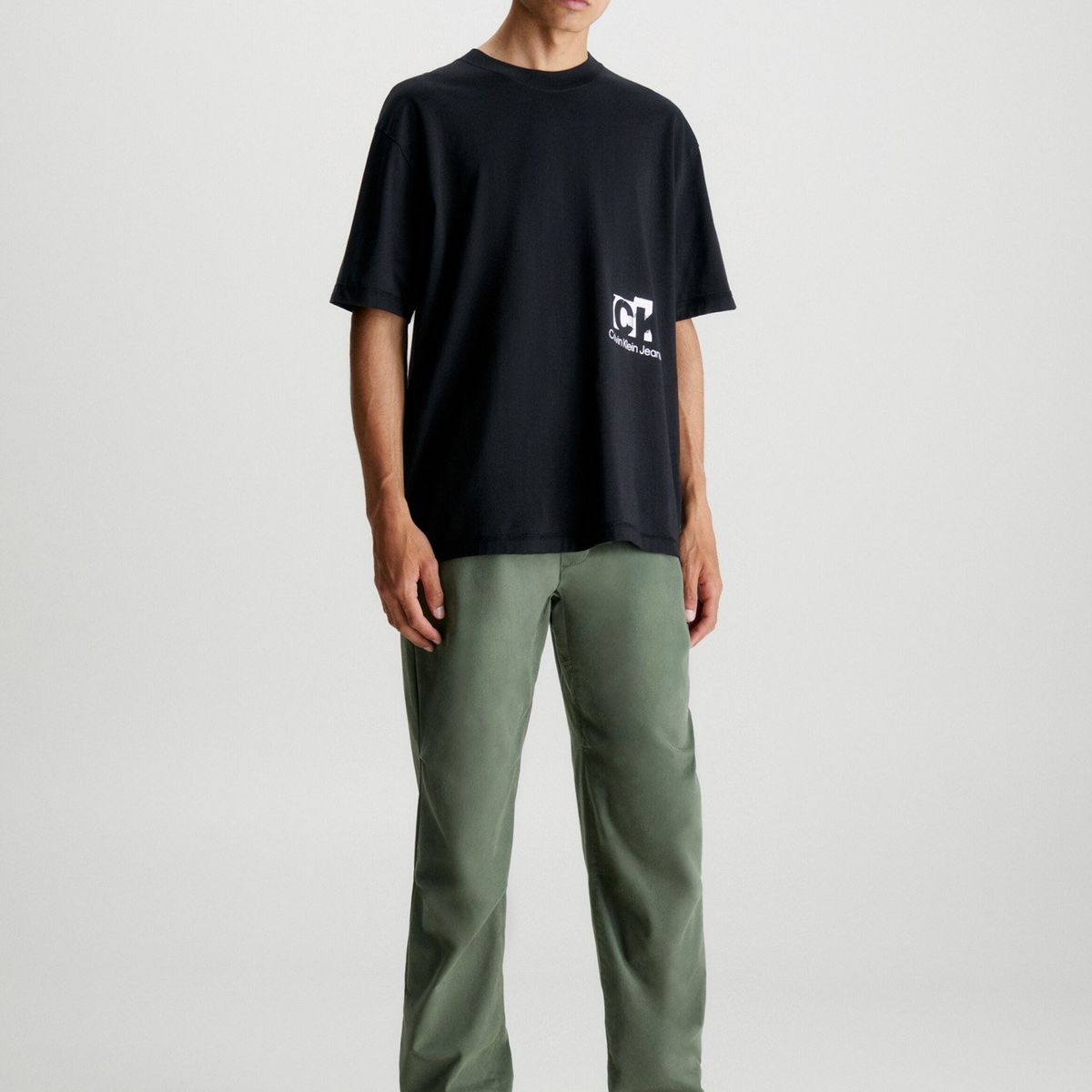 CALVIN KLEIN - Polera Connected Layer Negro Calvin Klein