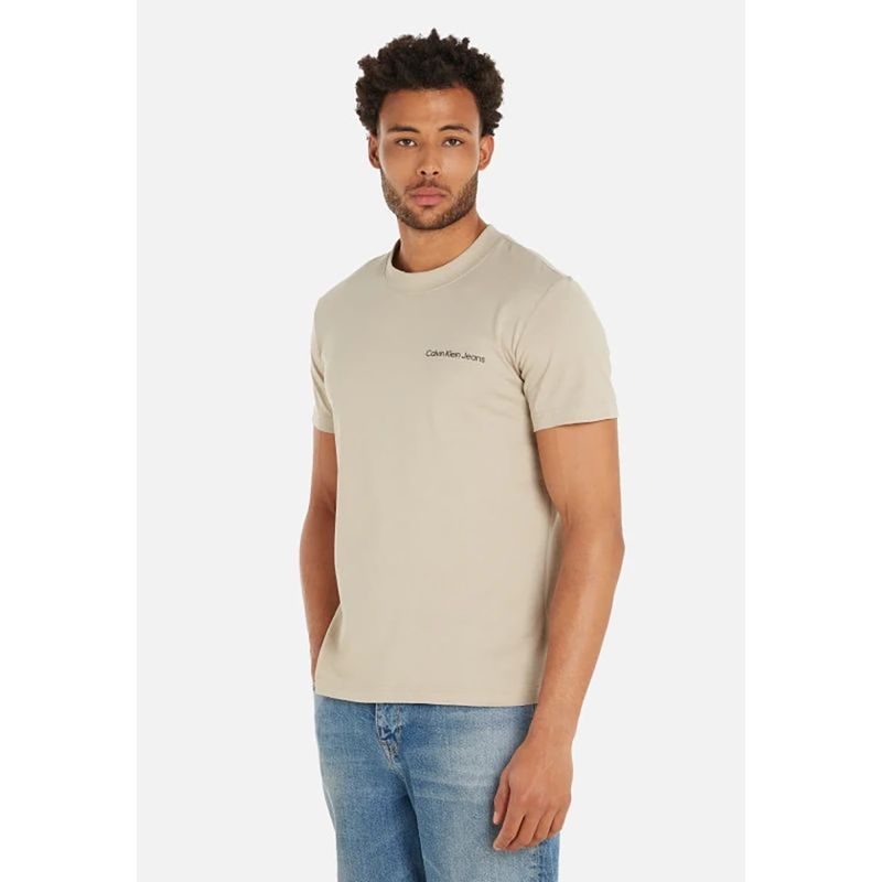 CALVIN KLEIN - Polera Logo Tape Beige Calvin Klein